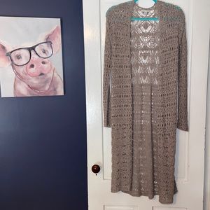 Taupe Colored American Eagle Cardigan Size Medium